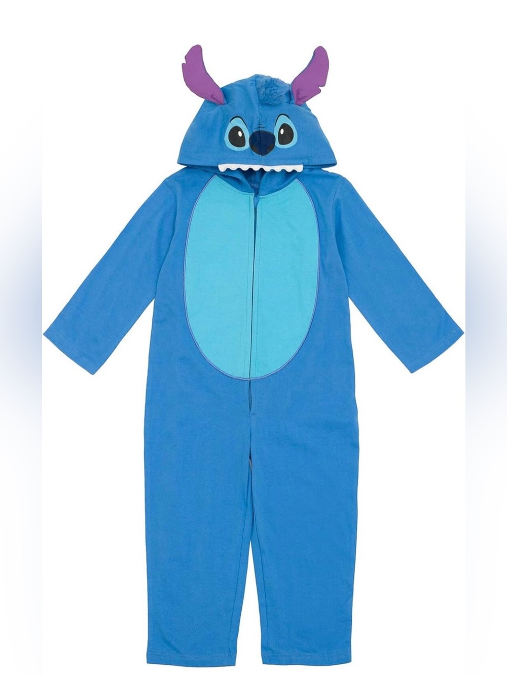Disney Lilo & Stitch blue onesie w hood Kids Unisex Sz 14-16 Loungewear Kidcore